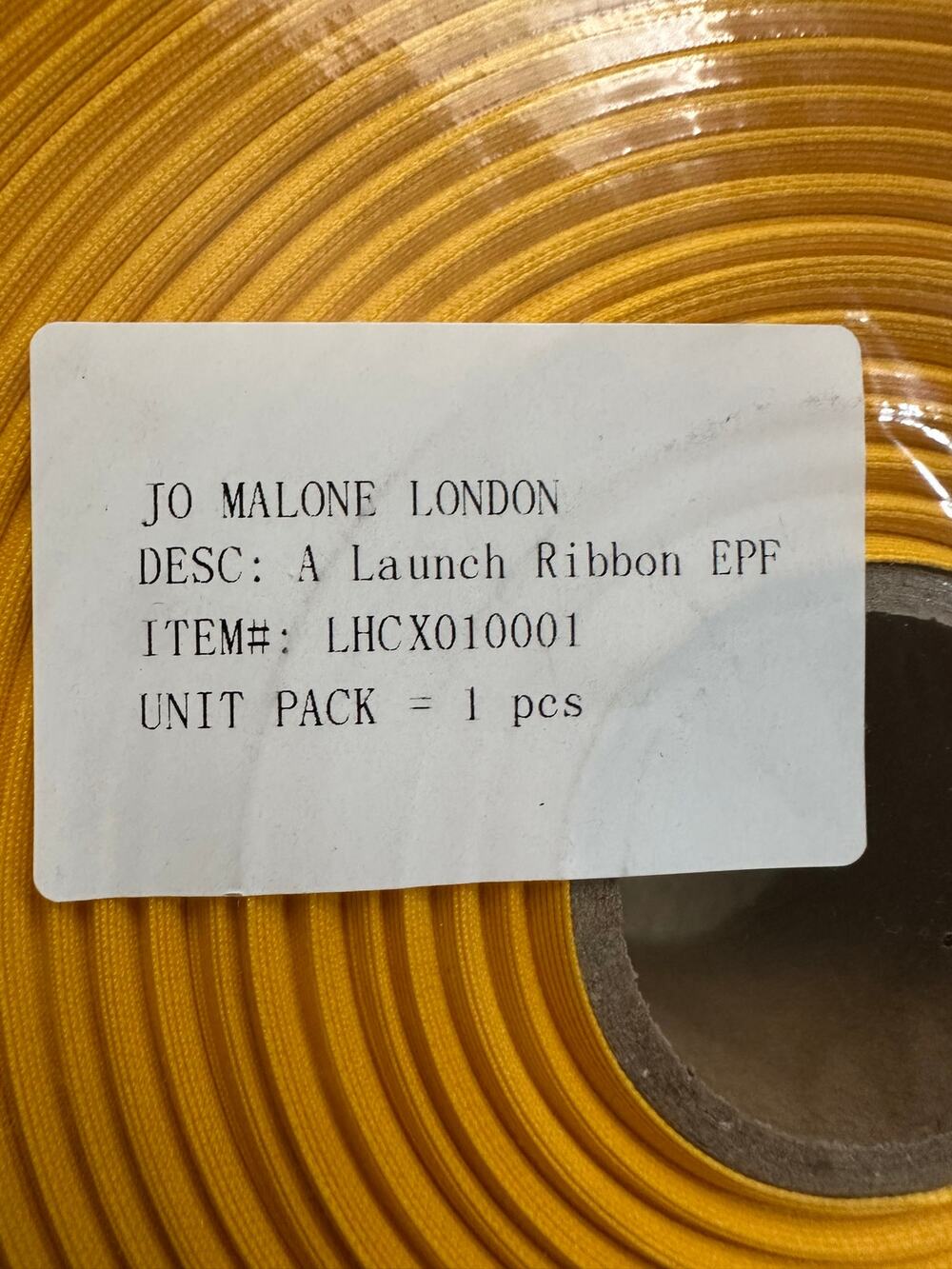 Jo Malone London RIBBON roll yellow  1.5” New wrap craft spool gift holiday